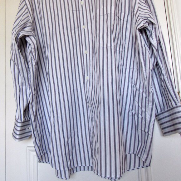 Canali Dress Shirt Men's Size 46|18 Long Sleeve Button-Up Made In Italy - Picture 3 of 7